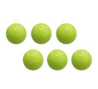 VILLCASE 6 Bolas de Golf Fluorescentes Verdes de Caucho Sintético, Absorbentes de Luz y Reutilizables para Práctica de Golf Matutina y Nocturna