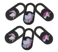 VILLCASE 6 Piezas Cubierta Deslizante de Cámara para Privacidad con Diseño de Unicornio Compatible con Laptops Tablets y Móviles Protección contra Invasiones de Privacidad