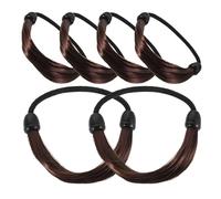 VILLCASE 6 Piezas Lazos Elásticos Trenzados Cabello de Mujer Estilo Coreano, Material Plástico y Telas, Diseño Elegante para Uso Diario y Salidas Nocturnas