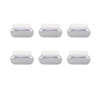 VILLCASE 6 Piezas Tapones Antipolvo Type C Protector de de Carga Duradero para Móvil Tableta y Ordenador Instalación Color Plateado Protección contra y Suciedad