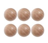 VILLCASE 6 Piezas Tapones para Botellas de Vino de Madera Forma Esférica de 30mm, Durabilidad y Sellado Excelente para Jarras y Decantadores en Almacenamiento de Cocina