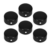 VILLCASE 6 Tapas de Extremo Redondas para Pasamanos de Acero Inoxidable de 45 Mm para Escaleras, sin Mantenimiento y Protección contra Daños para Mejoras DIY y Decoración