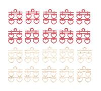 VILLCASE 60 Piezas Amuletos de Doble Felicidad, Colgante Decorativo de Aleación para Diy, Boda y Fabricación de Colgantes, Estilo Chino, No se Desvanece Fácilmente