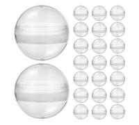 VILLCASE 60 Piezas Cápsulas Transparentes para Máquinas Expendedoras Esferas Plásticas Vacías Redondas para Juguetes Almacenaje de Cuentas y Exhibición Compatibles con Máquinas de Chicles