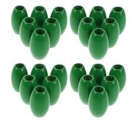 VILLCASE 60 Piezas Cuentas de Madera Ovaladas Verdes de 30x20mm Agujeros Grandes para Pulseras y Manualidades, Ideales para Hacer Joyería Artesanal y Bricolaje Creativo