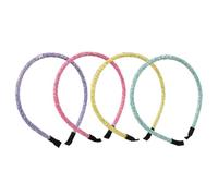 VILLCASE 8 Diademas Finas de Lentejuelas Brillantes para Pelo, Banda de Pelo Diseño de Moda para Uso Diario y Compromisos Color Aleatorio