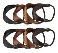 VILLCASE 8 Piezas de Bandas Elásticas Cabello de Fibra Química, Diseño Simple y Ajustable para Niñas y Mujeres, Adecuadas para Todo Tipo de Cabello y Uso Diario