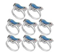 VILLCASE 8piezas Anillo Termocrómico para Niñas de Anillo de Humor Que Cambia de Color Joyas para Mujeres y Adolescentes para Disfraces y Regalos de Cumpleaños