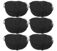 VILLCASE 96 Piezas Unidades de Parches de Ojo de Pirata de Fieltro Negro con Banda Elástica Accesorios Reutilizables para Disfraz y Fiesta Temática de Halloween para Adultos