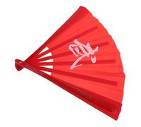 VILLCASE Abanico Plegable de Mano para Kung Fu y Artes Marciales, Abanicos de Mano Plegables de Metal Tela Tradicional China, 1,2 Pies, Accesorio para Baile, Festival y Práctica de Tai Chi