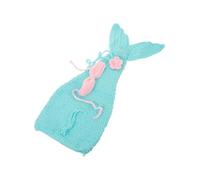 VILLCASE Accesorios de Fotografía para Recién Nacidos Conjunto de Sirena de Ganchillo Diadema Sujetador y Falda para Sesión de Fotos de Estudio o Hogar