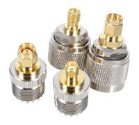 VILLCASE Adaptador Coaxial SMA Macho a Conector UHF So-239, Kit 4 Piezas para Antenas Wi-fi y LAN Inalámbrica, Convertidor Electrónico para Transmisión Estable de Señal