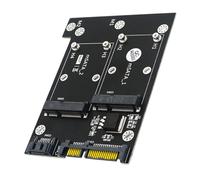 VILLCASE Adaptador Msata Convertidor Doble de Tarjeta SSD Dual Compatible con Unidades de Estado Sin Necesidad de Controladores Indicador LED de Estado Diseño Práctico