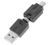 VILLCASE Adaptador USB Mini Macho a Hembra Rotación 360°, Material de Aleación de Aluminio y Goma, Durabilidad y Fiabilidad para Smartphones y Tablets