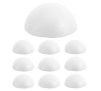 VILLCASE Adornos Artesanales de Espuma en Blanco, 10 Piezas de Hemisferios de 10 CM para Manualidades de Preescolar y Eventos Festivos