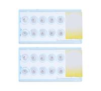 VILLCASE Adornos de Color para Dientes 20 Piezas de Cristal Blanco con Caja de Almacenamiento, Decoración Brillante y Accesorios para Sonrisa, Joyas para Dientes Seguras Color