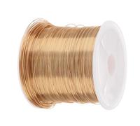 VILLCASE Alambre Flexible para Hacer Joyas, Alambre para Hacer Manualidades Hecho a Mano, Latón Dorado, Resistente al Deslustre, 100m, para Cuentas y Joyería, Uso en Interior y DIY