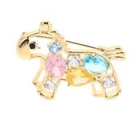 VILLCASE Alfiler de Solapa de Caballo con Cristales de Colores, Diseño Elegante y Resistente de Cobre para Bodas y Uso Diario, Accesorio Vintage para Mujeres