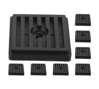 VILLCASE Almohadillas de Goma Antideslizantes para Ruedas de Muebles 8 Unidades 60X60Mm Copas Negras para Patas de Sillas y Uso en Ambientes de Oficina y Hogar