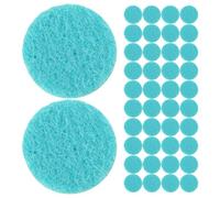 VILLCASE Almohadillas Difusoras Reutilizables de Fibra de Algodón, Redondas de 25 Mm, 100 Unidades en Color Azul Lago para Difusores de Aromaterapia y Colgantes Aromáticos