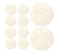 VILLCASE Almohadillas Exfoliantes Faciales de Lufa 10 Unidades, Esponja Vegetal Natural de 5.5 Cm para Limpieza Profunda y Desmaquillado, Exfoliante Adecuado para Piel Sensible