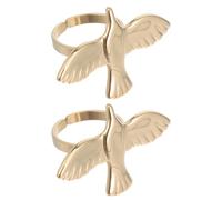 VILLCASE Anillos Ajustables de Acero Inoxidable Ave de la Paz Diseño Abierto y Vintage Símbolo de Libertad y Aves Joyería Retro para Mujer 2 Piezas para Uso Diario y Ocasiones