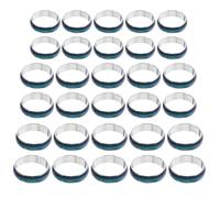 VILLCASE Anillos del Humor para Mujer y Hombre Vintage, Acero Inoxidable, Cambio de Color Según Temperatura, Talla 16-20 Mm, Lote 50 Piezas, Anillo Que Cambia de Color para Color Aleatorio