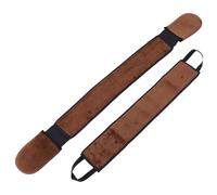 VILLCASE Aplicador de Loción Autobronceadora Espalda de Material de Felpa Exfoliante Corporal Tira Espalda y Guante Color Marrón 2 Piezas para Aplicación Uniforme Cuello y Hombros