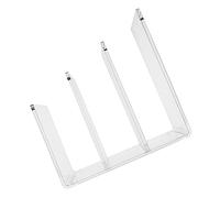 VILLCASE Archivo Acrílico Transparente con Compartimentos para Escritorio Organizador de Documentos y Sujetalibros Resistente para Oficina y Hogar