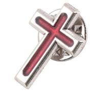 VILLCASE Banda Bautismal Santa Comunión Pin de Cruz Religiosa de Aleación de Zinc Accesorio de Ropa para Ceremonia de Iglesia Recuerdo de Bautismo para Invitados de Fiesta de Comunión