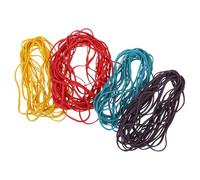 VILLCASE Bandas Elásticas de Goma Coloridas, Tamaño 360x3x1.5 Mm, Surtido de 4 Colores, 2560 Unidades para Oficina y Manualidades, Ideales para Organizar Billetes, Carpetas y Sobres