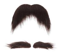 VILLCASE Barba Falsa Autoadhesiva Negra de Peluche para Hombre Aplicación Rápida y Apariencia Auténtica, Adecuado para Fiestas de Disfraces y Producciones Teatrales