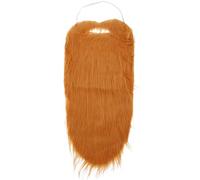 VILLCASE Barba Falsa Larga para Disfraz de Fiesta Bigote Postizo Marrón Accesorio de Cosplay para Hombre Barba Postiza para Disfraces de Pirata y Roles de Carnaval 1 Pieza