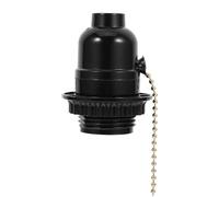 VILLCASE Bases de Lámpara E27 Adaptador de Portalámparas Cierre Negro Plástico Compatible Bombillas de Tornillo Fácil Instalación para Lámparas de Mesa y Pie