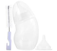 VILLCASE Biberón para Perro y Gato de 180ml Diseño Antideslizante y Portátil, Incluye Cepillo de Limpieza y Repuesto, Adecuado para Alimentar Cachorros y Gatitos Color Color Aleatorio