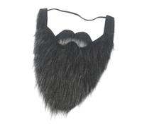 VILLCASE Bigote Postizo Grande Negro Realista Autoadhesivo para Fiestas y Teatro, Hecho de Tela Cómodo y Fácil de Usar