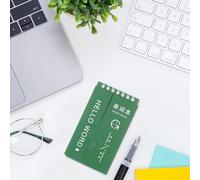 VILLCASE Bloc de Notas para Vocabulario Inglés 3 Cuadernos Tamaño Compacto Verde Oscuro Hojas Sueltas para Escritura Diaria y Uso Escolar