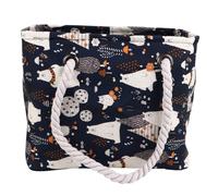 VILLCASE Bolsa de Ducha Plegable de Lona Resistente Azul Oscuro Organizador Portátil Multifuncional para Artículos de Aseo y Viaje Cesta Cosmética Ligera y Espaciosa