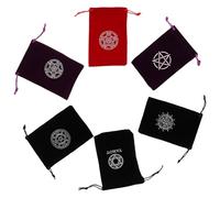VILLCASE Bolsa de Joyas y Cartas del Tarot de Terciopelo Cordón, Tamaño Pequeño, Juego de 6 Unidades Multiusos para Almacenamiento Portátil y Protección en Viajes