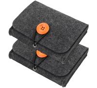 VILLCASE Bolsa Organizadora de Fieltro No Tejido Portátil y Fácil de Abrir 2 Piezas para Aceites Esenciales para Almacenamiento Diario y Viaje