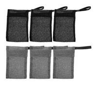 VILLCASE Bolsa para Fregar Jabón en Barra 6 Piezas Negra y Gris Bolsa de Jabón de Malla Exfoliante para Ducha y Baño y Lavado de Manos para Piel Sensible
