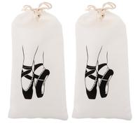 VILLCASE Bolsa para Zapatillas de Ballet para Niña Pequeña Cordón Ajustable Estampado Bonito Tamaño para 1 Par Adecuado para Entrenamiento Gimnasio y Viajes