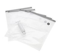 VILLCASE Bolsas de Vacío para Alimentos Transparentes con Bomba Manual de Unidades para Conservación y Envasado al Vacío Compatibles con Selladoras Domésticas y Sous Vide