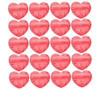 VILLCASE Bolsas Organizadoras para Joyas en Forma de Corazón Rojo, 20 Unidades, Bolsas Autosellantes Pequeñas para Anillos y Pendientes, Almacenamiento Visible y Seguro para Accesorios