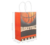VILLCASE Bolsas para Regalos de Baloncesto Capacidad Grande y Diseño Seguro de Papel, Paquete de 10 Unidades para Fiestas y Cumpleaños Deportivos
