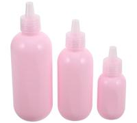 VILLCASE Botellas Exprimibles Dispensador para Loción y Gel de Ducha de Plástico Rosa Juego de 3 Botellas Vacías Portátiles para Viaje y Gimnasio para Cosméticos