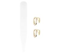 VILLCASE Brackets de Hip Hop Joyería para Parrilla de Tapa Hueca para Dientes Parrillas Dentales Falsas Estilo Dorado Accesorios para Carnaval