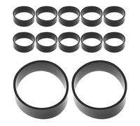 VILLCASE Bridas de Silicona Reutilizables Negras para Cables de Datos 600 Piezas Diámetro 12 MM X Ancho 5 MM X Grosor 06 MM Bandas Elásticas Planas Antideslizantes para Organización de