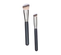 VILLCASE Brochas de Maquillaje para Mujer 2 Piezas Sintética Suave para Base y Corrector Uso Profesional Diario