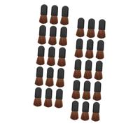VILLCASE Brochas para Rubor y Polvo Suelto 30 Piezas Tamaño Pequeño Mango Negro Pelo de Caballo Natural Maquillaje de Viaje para Aficionados y Profesionales